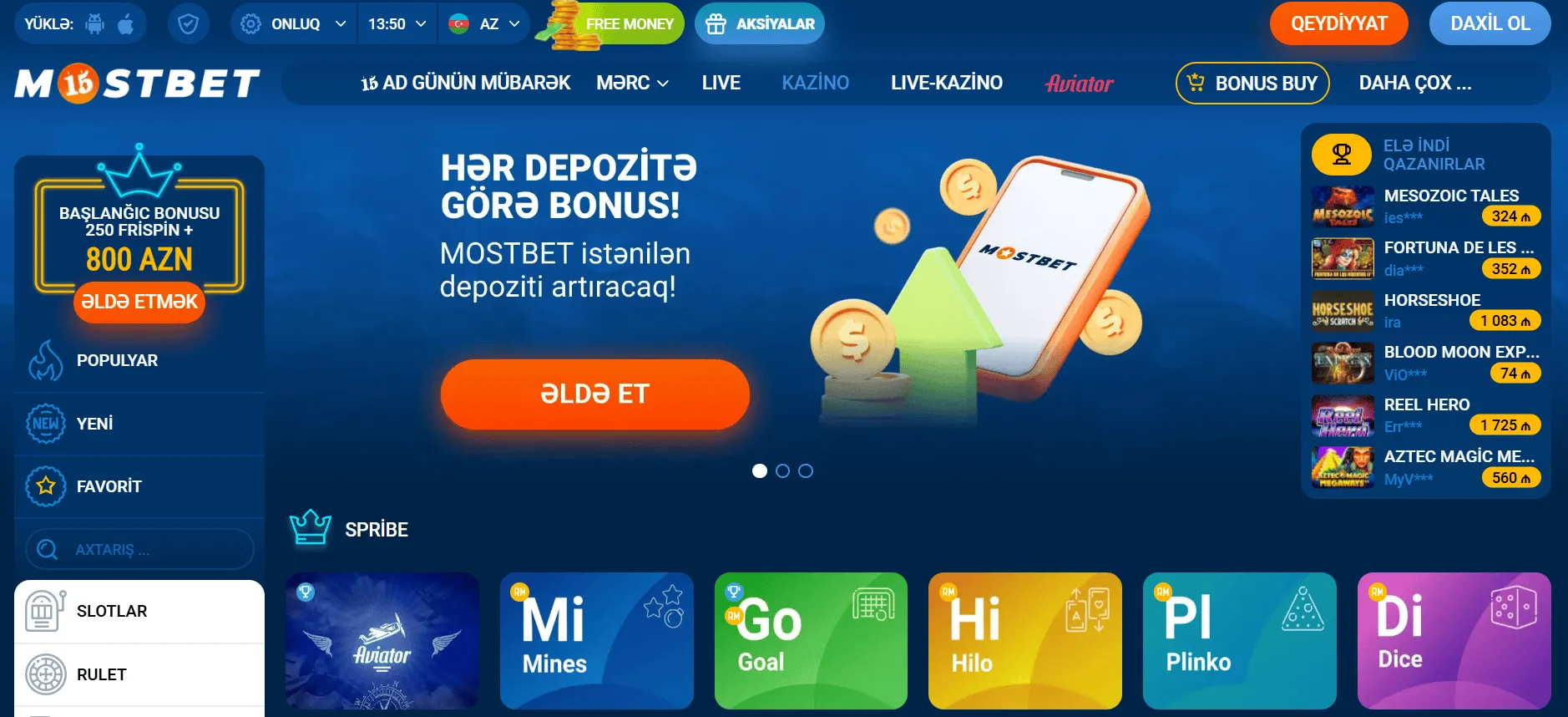 Mostbet kazinosunda Aviator Mostbet Aviator